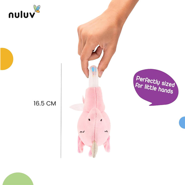 Nuluv Unicorn Ring Rattle Toy for Babies Soft Plush Sensory