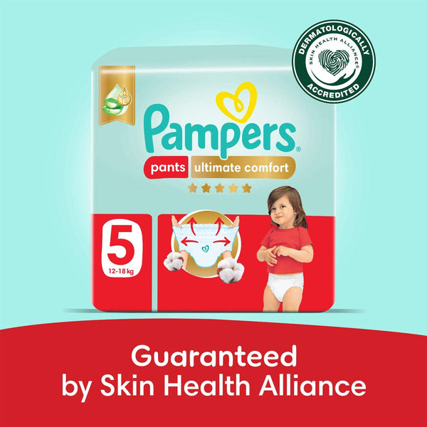 Pampers Ultimate Comfort Pants Size 5 (12 to 18 Kg) 42 Pcs (Made in Egypt)