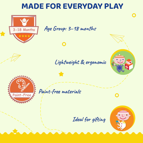 Chicco Play Set Rattle Toy Gift For Baby Shower & Baby Birthday - Pack of 4