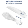 Hopop Soft Bristles Baby Comb & Brush Set – White - Dezine Kids