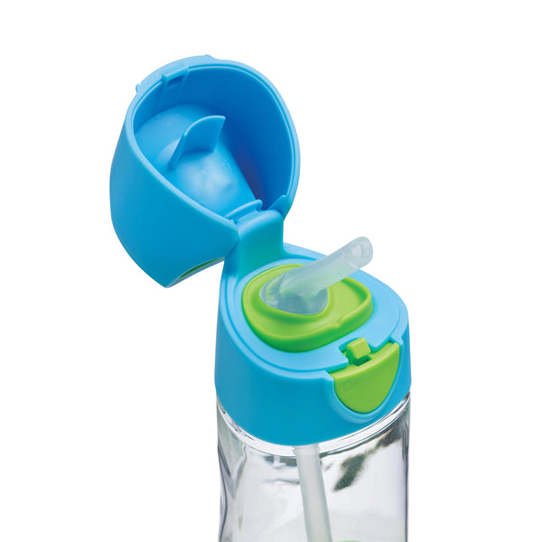 B.Box Tritan Straw Drink Bottle 450 ml - Ocean Breeze Blue Green