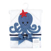 Hudson Baby Animal Face Cotton Hooded Towel, Size 30in x 30in - Octopus