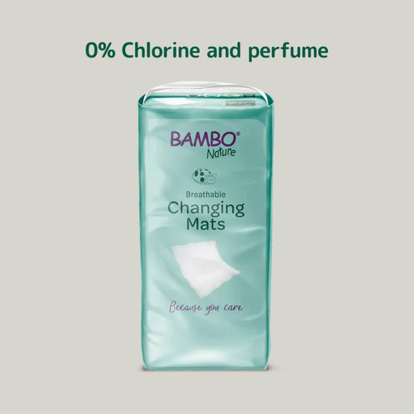 Bambo Nature Disposable Changing Mat Size 60x60 cm 10pcs - Dezine Kids