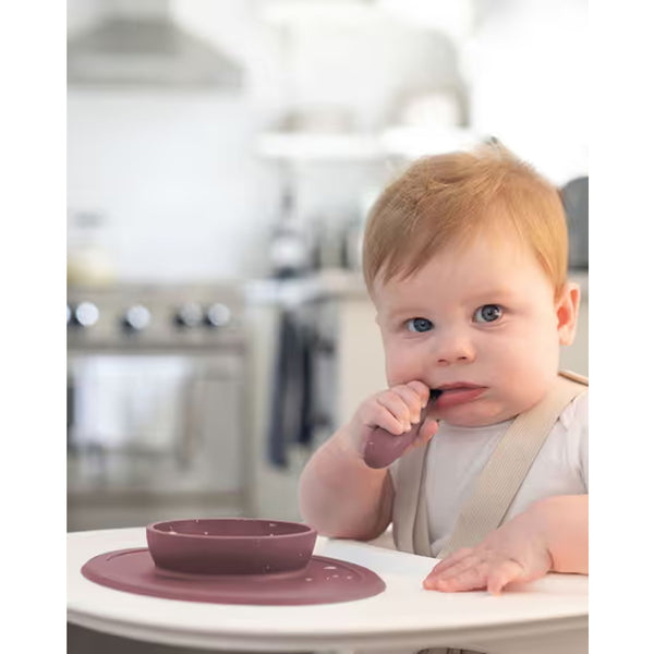 EzPz Tiny Bowl 100% Food Grade Silicone Suction Bowl Non Slip & Microwave Safe - Mauve