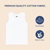 Hopop Baby 100% Soft & Stretchable Cotton Sleeveless Vest with Round Neck Design