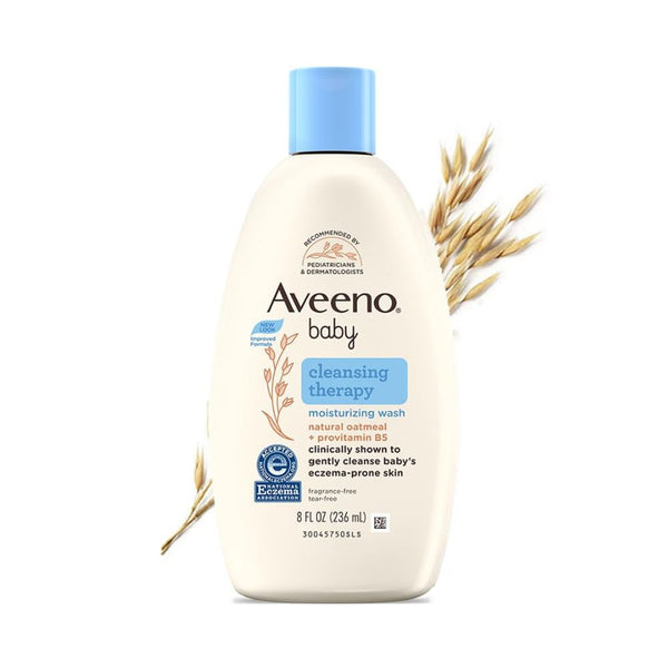 Aveeno Baby Cleansing Therapy Moisturising Wash for Sensitive Skin - 236ml - Dezine Kids
