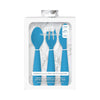 EzPz Happy Utensils for Toddlers(Spoon, Fork & Knife) - Blue