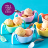 B.Box Spoon & Fork Cutlery Set with Travel Case Angled Handles - Bubblegum Light Blue