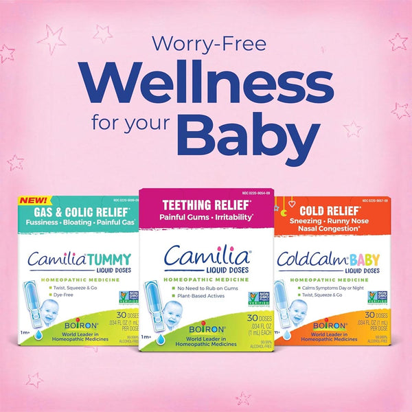 Boiron ColdCalm Baby Single Use Drops for Relief from Cold Symptoms of Sneezing, Runny Nose, and Nasal Congestion - 30 Count