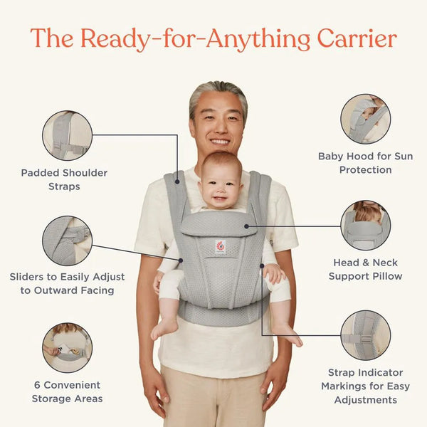 Ergobaby Omni Deluxe Baby Carrier - Serene Blue - Dezine Kids