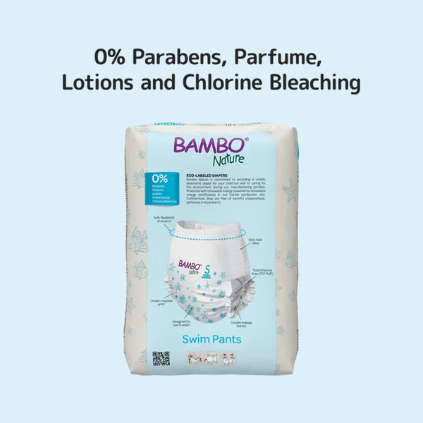 Bambo Nature Disposable Swim Diaper Pants, Size S (7-12 kgs) - Dezine Kids