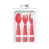 EzPz Happy Utensils for Toddlers(Spoon, Fork & Knife) - Coral