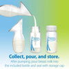 Dr. Browns Silicone One-Piece Breast Pump with Options+ Anti-Colic Bottle and Travel Bag