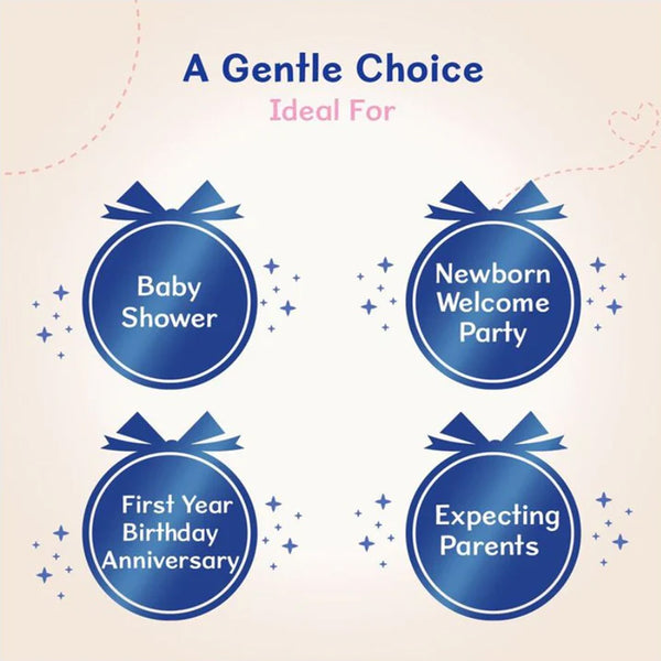 Chicco Baby Essential New Born Gift Set For Baby Shower & Baby Birthday, Pack of 5 - Blue