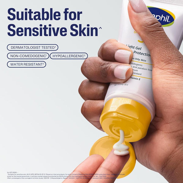 Cetaphil Sun Light High Protection Sunscreen Gel with SPF 30 - 100ml