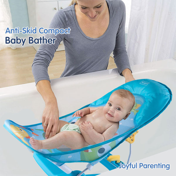 Anti-Skid Compact Baby Bather for Safe & Comfortable Bath Time