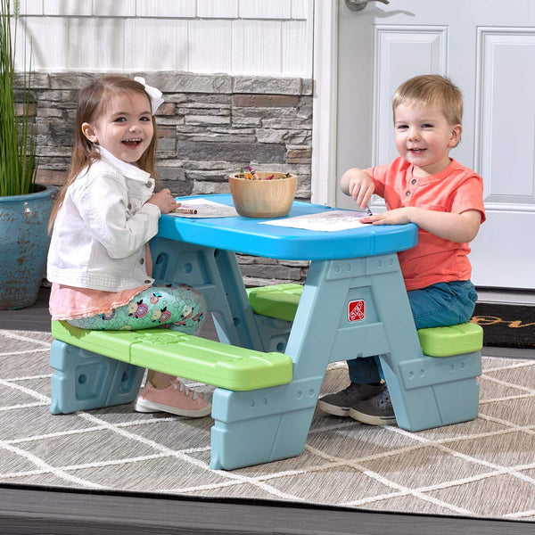 Step2 Sun & Shade Picnic Table with Umbrella - Dezine Kids