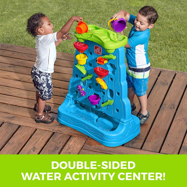 Step2 Waterfall Discovery Wall, Double Sided Outdoor Water Play Set - Dezine Kids