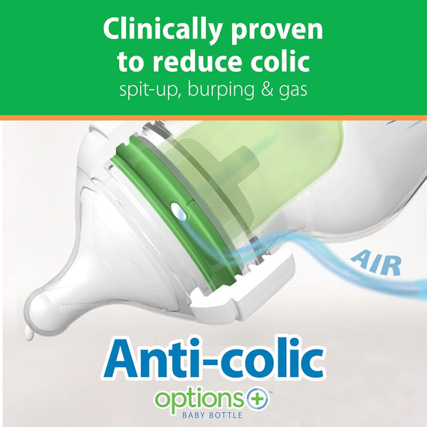 Dr.Browns Natural Flow Anti Colic Options+ Wide Neck Glass Baby Bottle - 150 ml - Dezine Kids