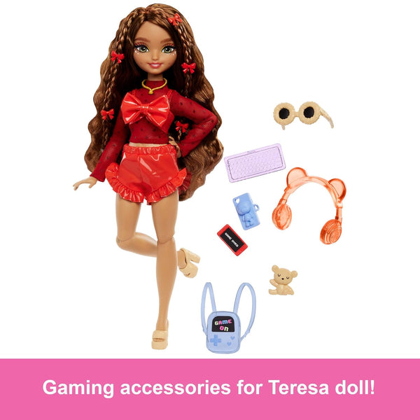 Barbie Dream Besties Teresa Fashion Doll With Video Game Themed Accessories - Dezine Kids