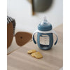 Beaba Glass Bottle With Sleeve, 210 ml - Windy Blue