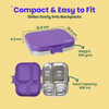 Basil 4 Compartment Stainless steel Lunchbox with Plastic lid - Purple Pop