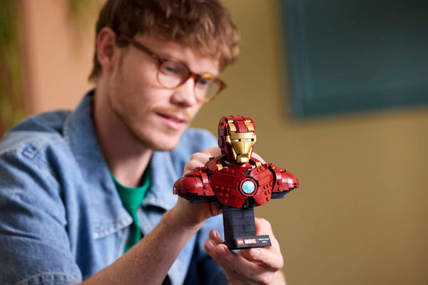Lego Marvel Iron Man MK4 Bust, Buildable Model for Adults - Dezine Kids