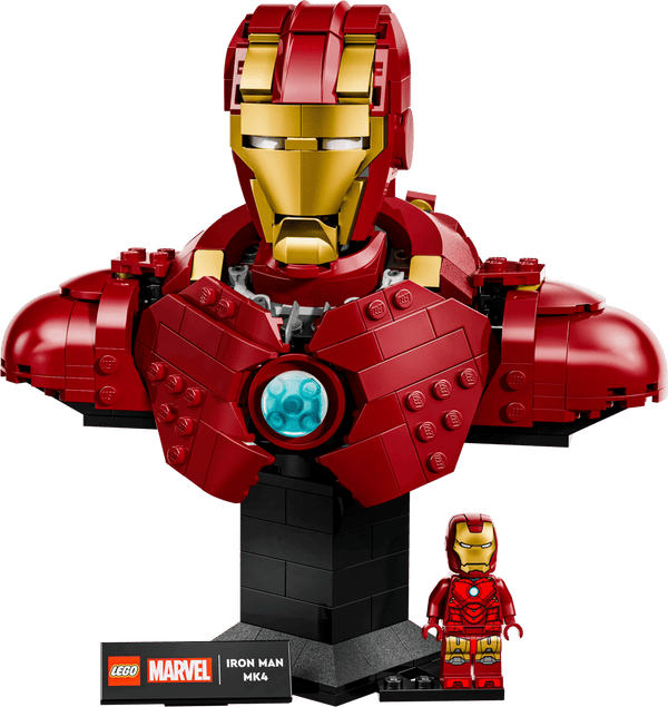 Lego Marvel Iron Man MK4 Bust, Buildable Model for Adults - Dezine Kids