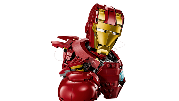 Lego Marvel Iron Man MK4 Bust, Buildable Model for Adults - Dezine Kids