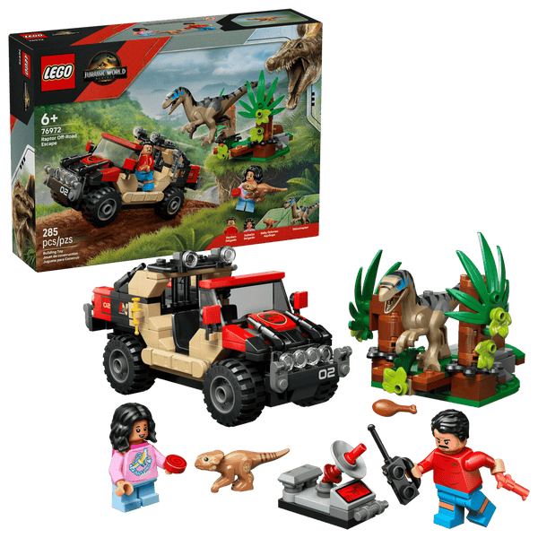 Lego Jurassic World Raptor Off Road Escape Velociraptor Toy Dinosaur - Dezine Kids