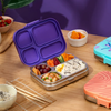 Basil 4 Compartment Stainless steel Lunchbox with Plastic lid - Purple Pop