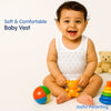 Baby Round Neck Sleeveless Cotton Vest (3–6 Months) – Pack of 3