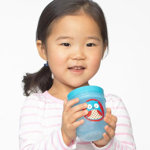 Skip Hop Zoo Tumbler Cup Removable Flip Top Lids - Owl & Bee