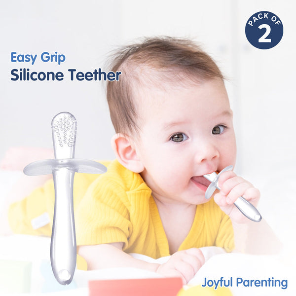 Hopop Easy Grip Silicone Teether for Teething Gums - Dezine Kids