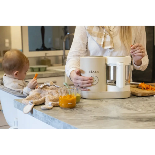 Beaba Babycook Neo 6 In 1 Baby Food Processor, Portable Baby Food Cooker, Puree Maker and Warmer - Clay