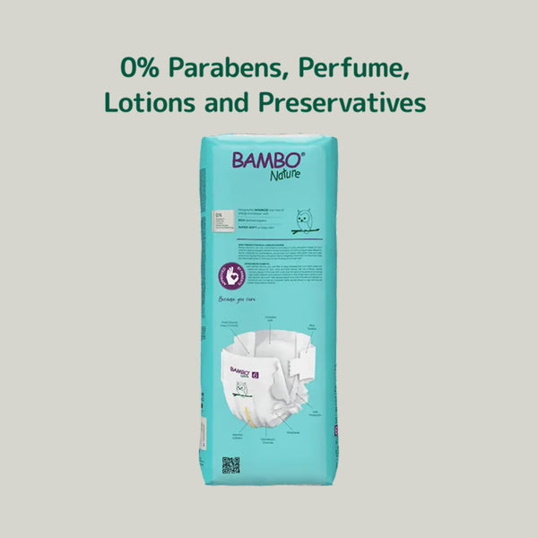 Bambo Nature Tape Diapers, Size 6, XXL Size (16+ Kgs) 40pcs - Dezine Kids