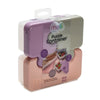 Melii Puzzle Container Airtight & Leakproof Microwave, Freezer & Dishwasher Safe - Purple, Grey & Pink