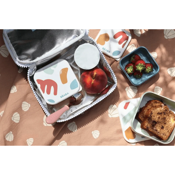 Beaba Snack Box, Easy to Open Lids, Stackable, Lightweight, Leak Resistant Snacks Containers Set of 3, (500ml, 350ml, 230ml) - Multicolor