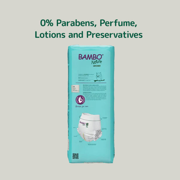 Bambo Nature Pant Style Diapers, Size 6, XXL Size (15+ Kgs) 38pcs - Dezine Kids