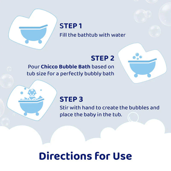 Chicco Bubble Bath with Peach Extracts (0M+) - 330ml