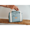 Beaba Mini Paris Baby Diaper Bag with 5L Capacity, Multi Pocket Organizer with Stroller Clips - Sage Green