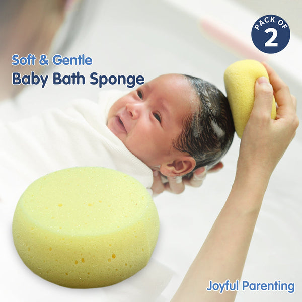 Hopop Soft & Gentle Baby Bath Sponge – Pack of 2 - Dezine Kids
