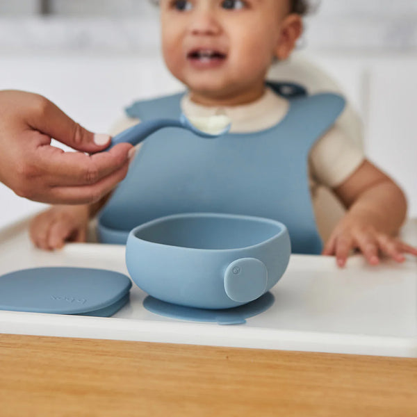 B.Box Silicone Bowl Plus Lid With Suction Base - Ocean Blue