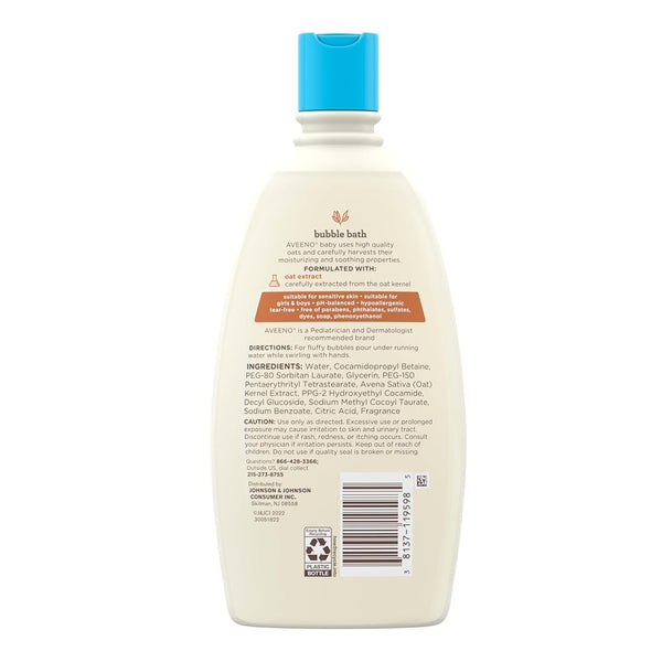Aveeno Baby Sensitive Skin Bubble Bath - 568ml