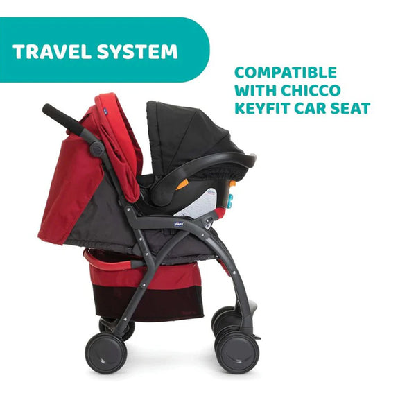 Chicco Simplicity Plus Stroller with Bumper Bar - Scarlet Red