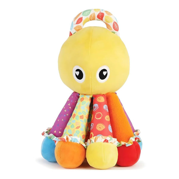 Activity Octopus Early Learning Play Soft Toy with Crinkle Sound Rattle for Baby