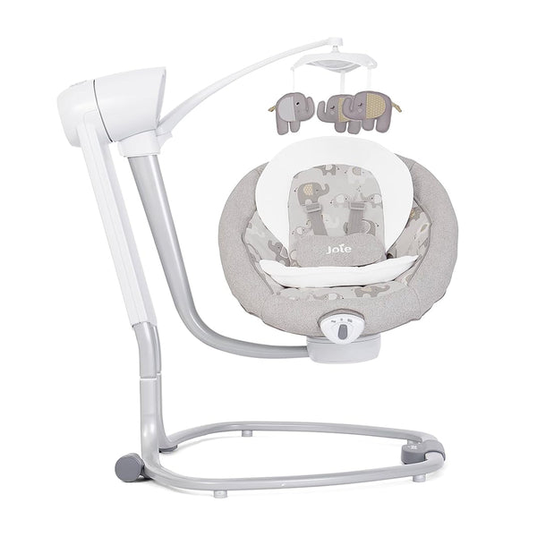 Joie Serina Swivel Modern Automatic Electric Baby Swing - Elephant Duo - Dezine Kids
