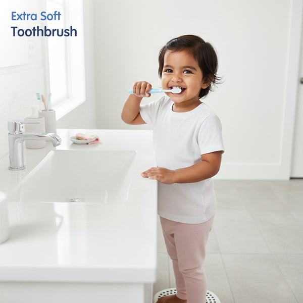 Hopop Extra Soft Baby Toothbrush for Gentle Milk Teeth & Gum Care (6-36 Months) - Dezine Kids