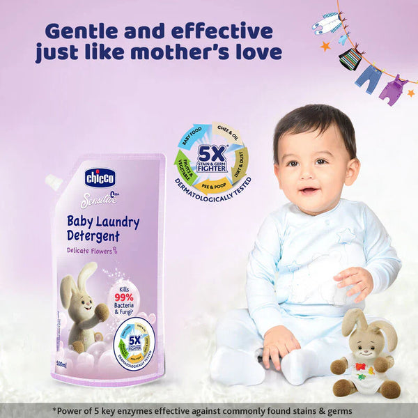 Baby Laundry Detergent Delicate Flowers 500ML - Dezine Kids