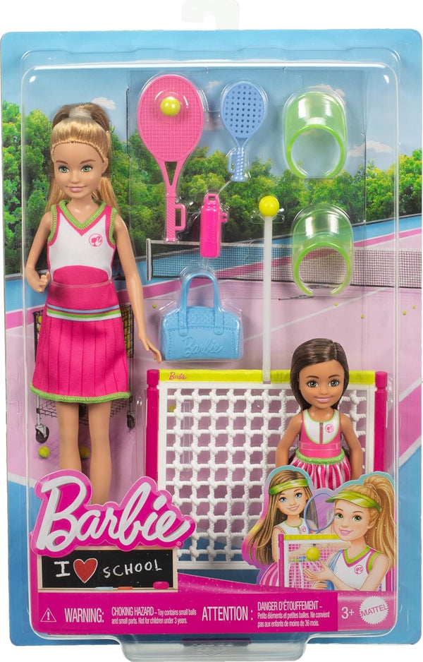 Barbie Stacie & Chelsea Tennis Playset with 2 Dolls & 5+ Accessories - Dezine Kids